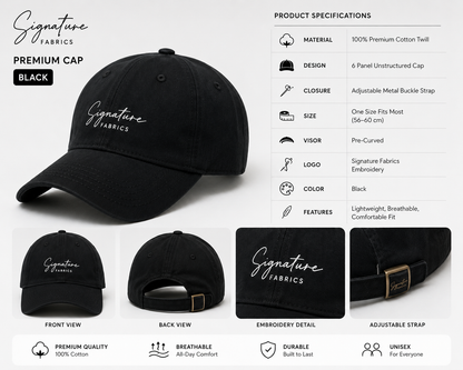 Signature Fabrics Premium Cap
