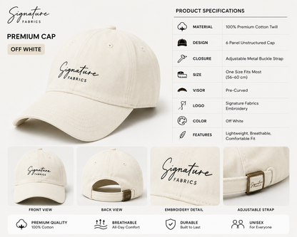 Signature Fabrics Premium Cap